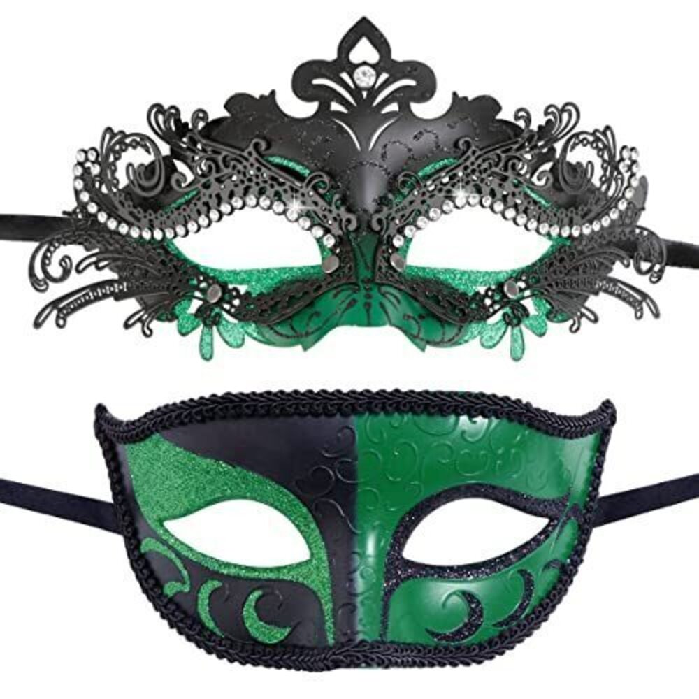 3711 Couple Masquerade Mask Set Venetian Party Mask St Patricks Day Masks